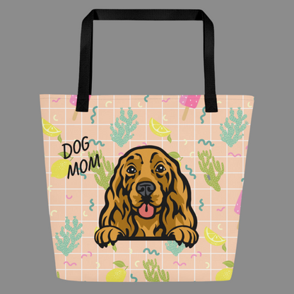 COCKER Spaniel Large Dog Tote Bag