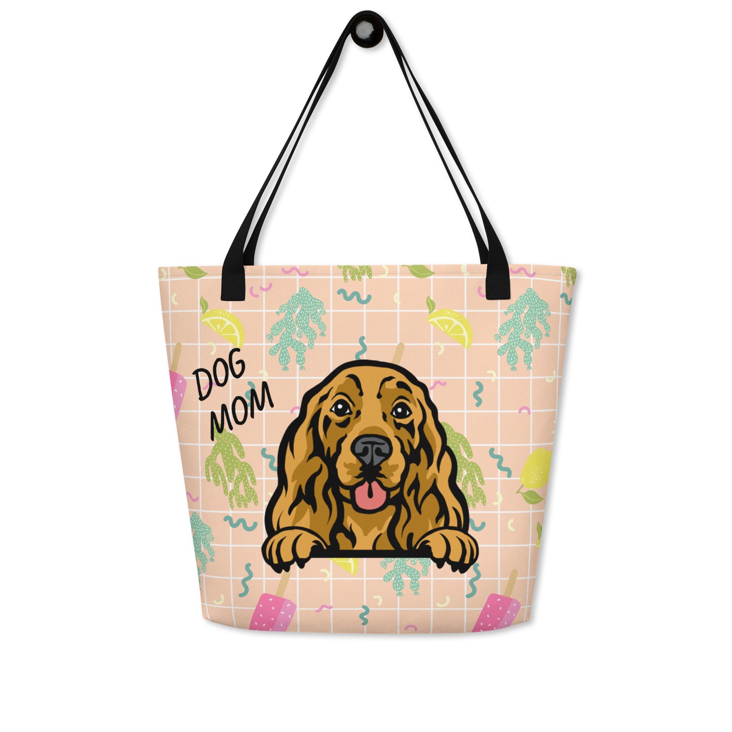 COCKER Spaniel Large Dog Tote Bag