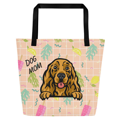 COCKER Spaniel Large Dog Tote Bag