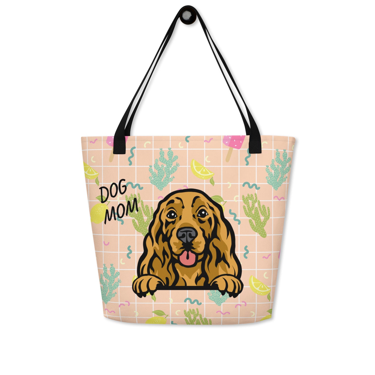 COCKER Spaniel Large Dog Tote Bag