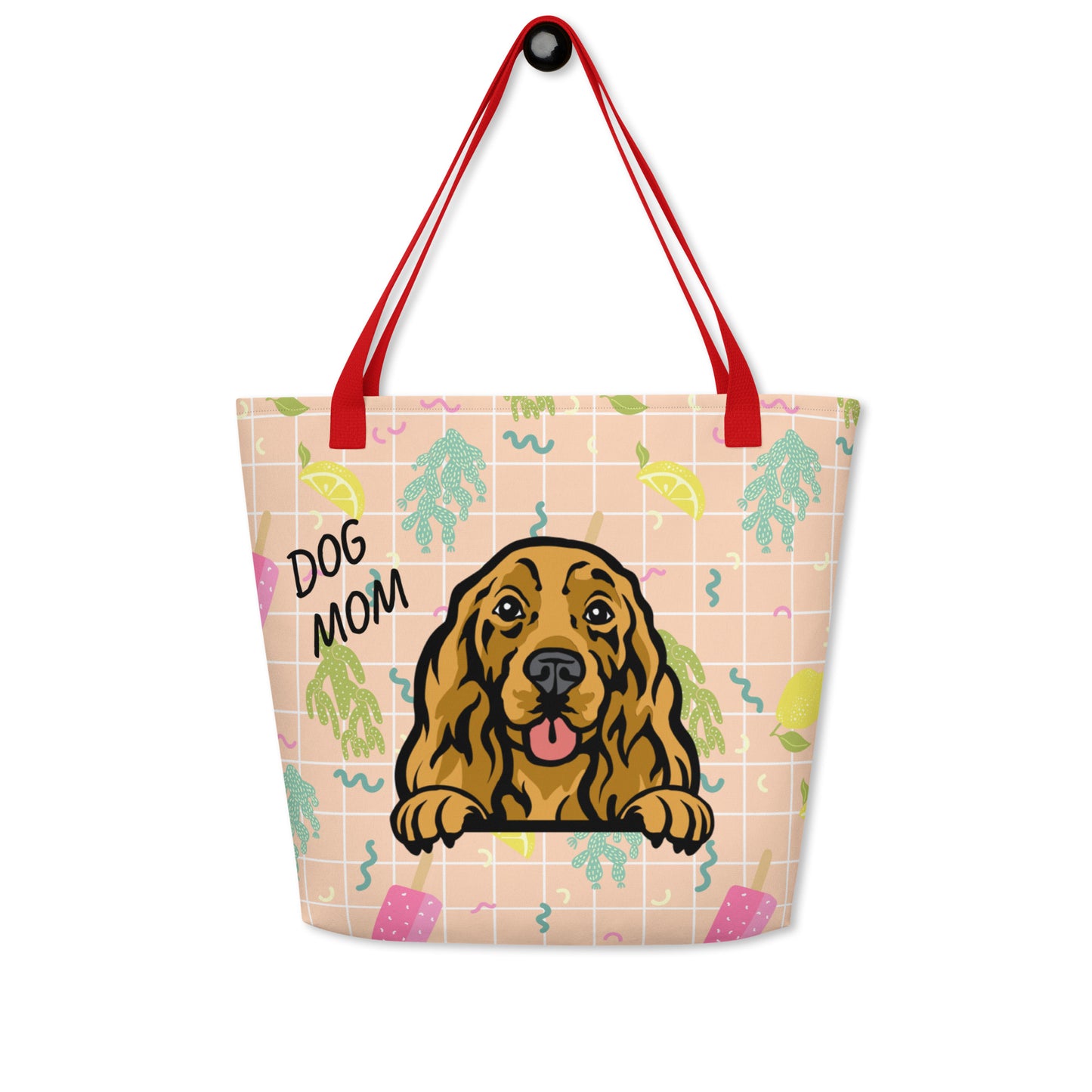 COCKER Spaniel Large Dog Tote Bag