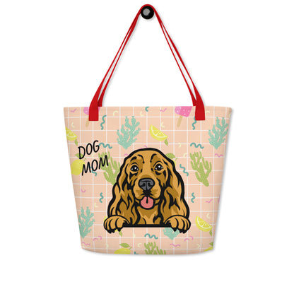 COCKER Spaniel Large Dog Tote Bag