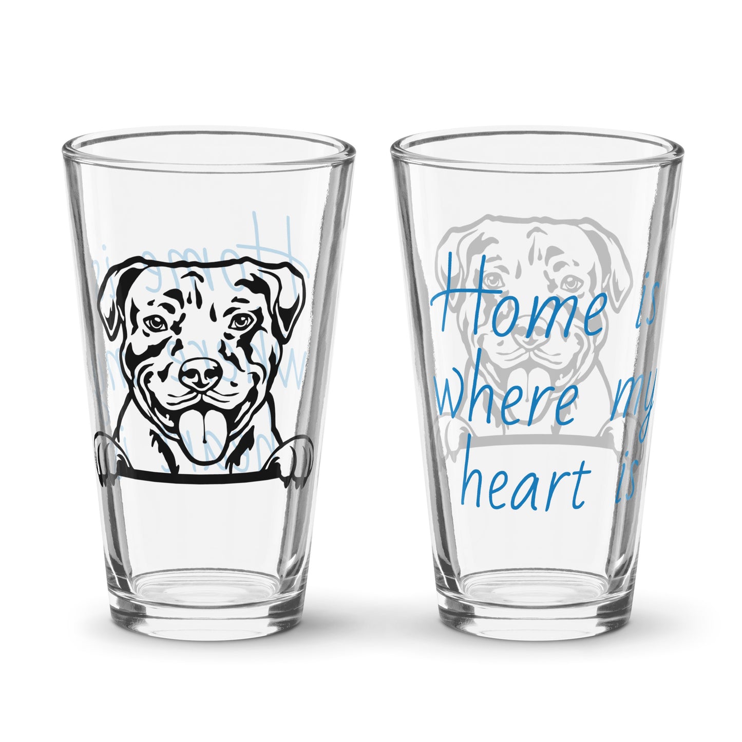 AMERICAN-PITBULL Shaker Dog Glass