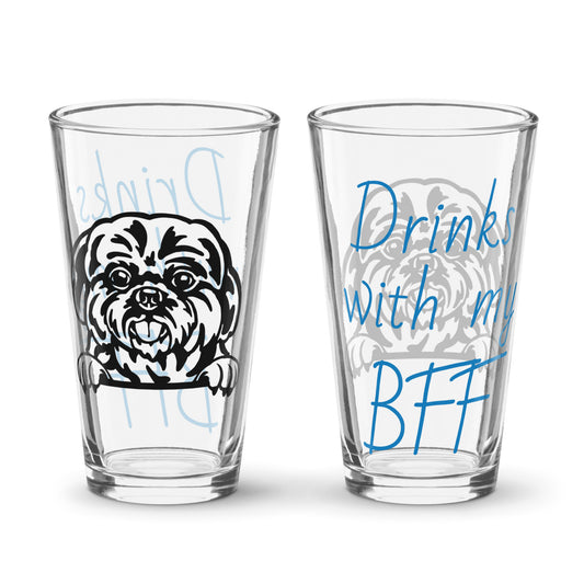 SHIT-TZU Shaker Dog Glass