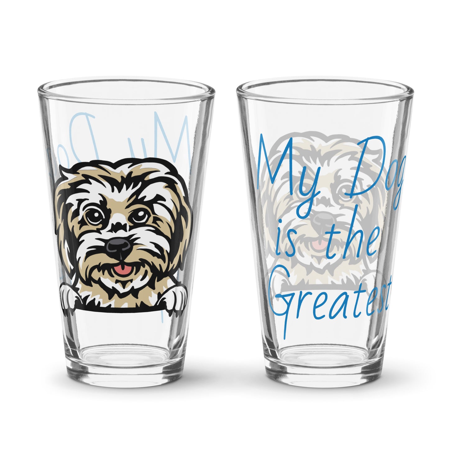 MALTESE Shaker Dog Glass