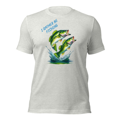 I'd rather be fishing t-shirt