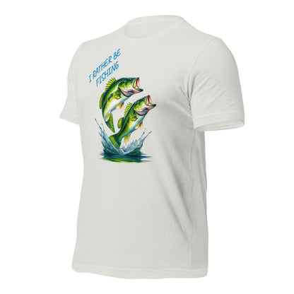 I'd rather be fishing t-shirt