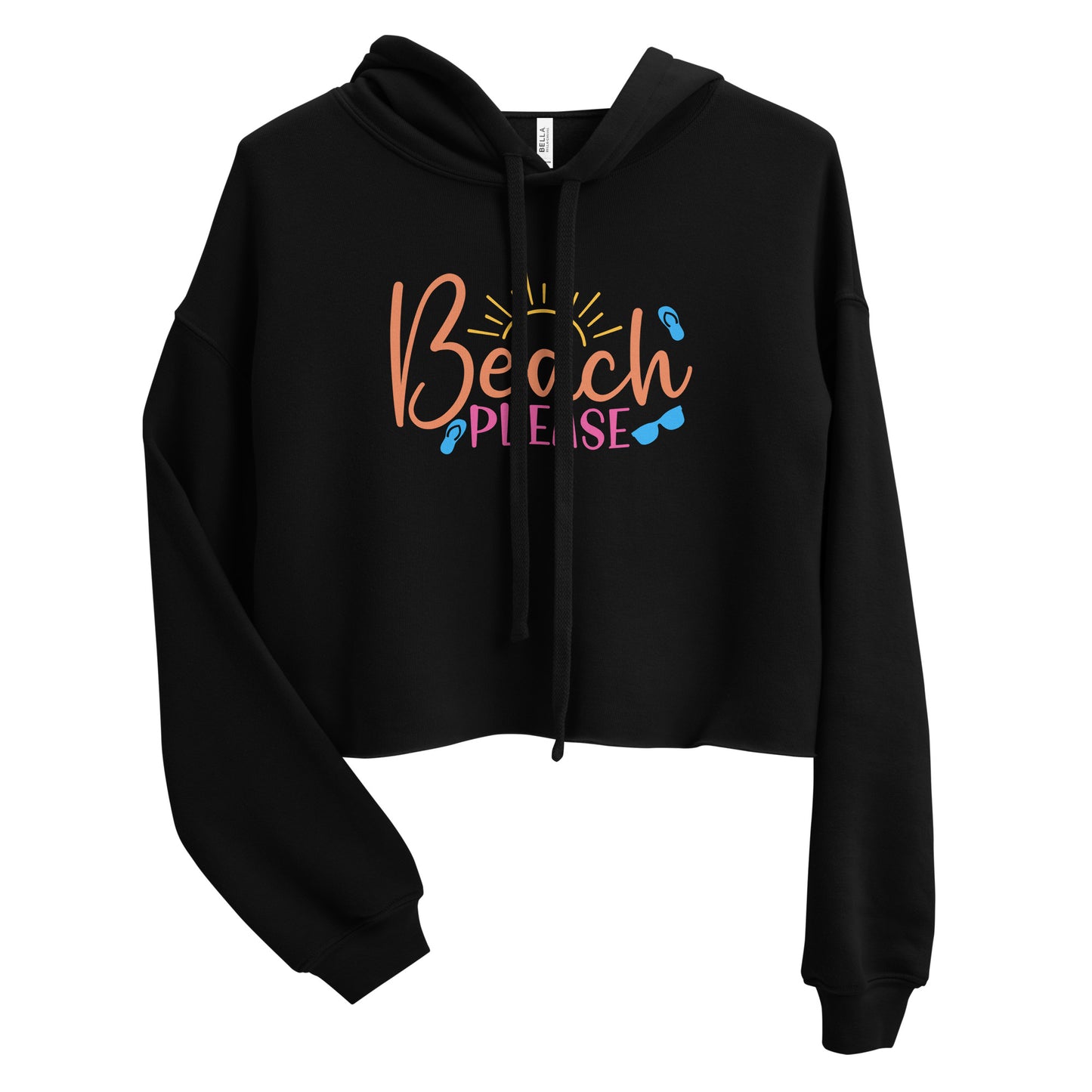 Beach Please Crop Hoodie