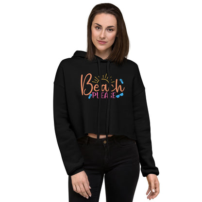 Beach Please Crop Hoodie