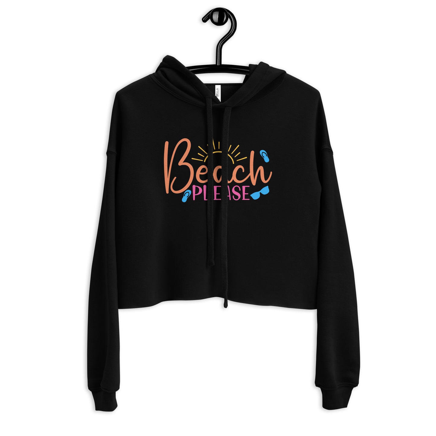 Beach Please Crop Hoodie