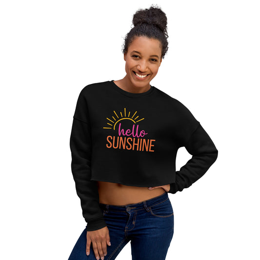 Hello Sunshine Crop Hoodie