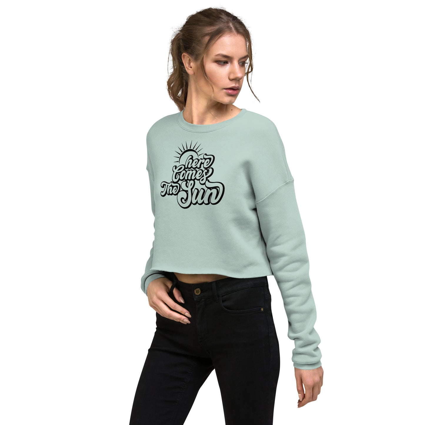 Here Comes The Sun Crop Hoodie