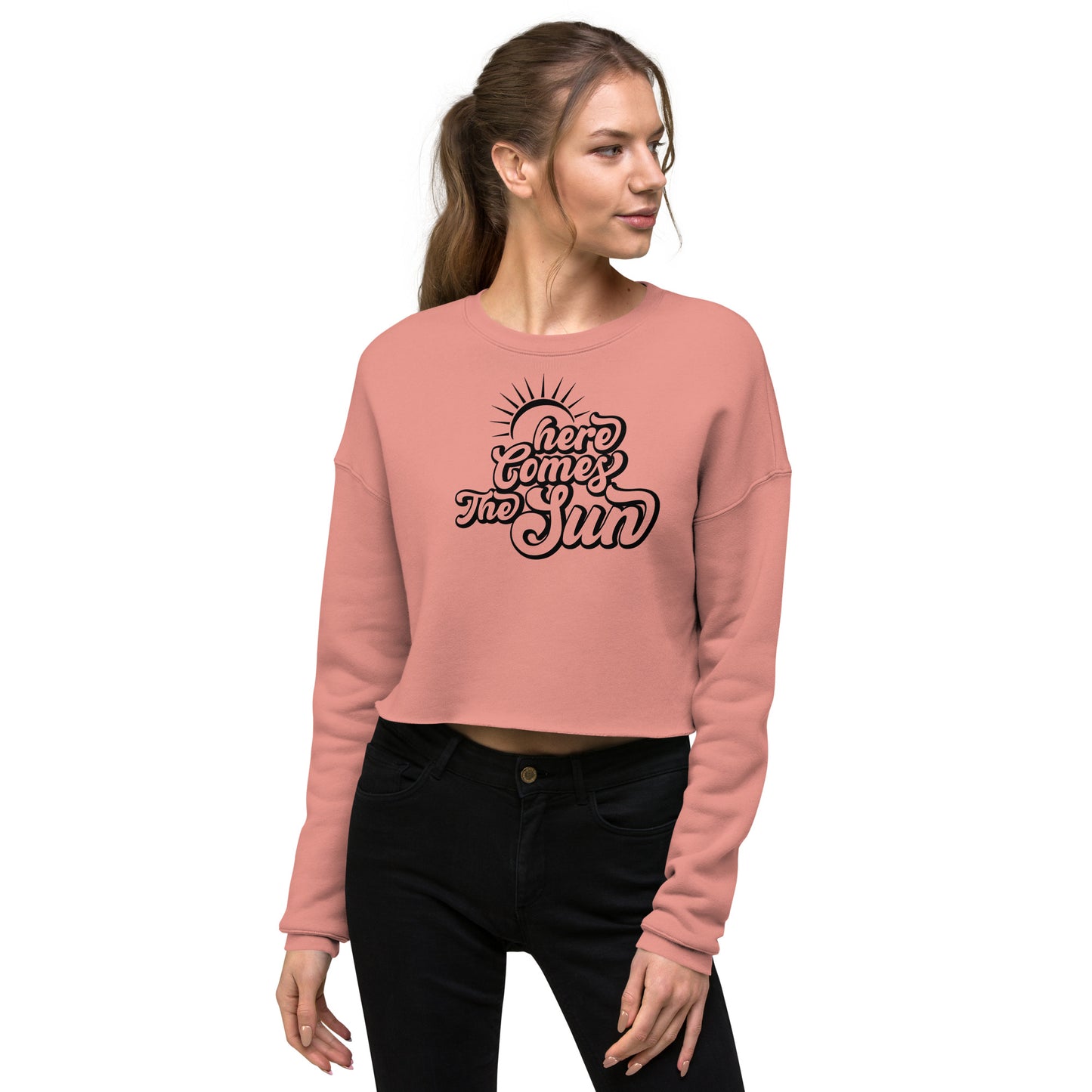 Here Comes The Sun Crop Hoodie